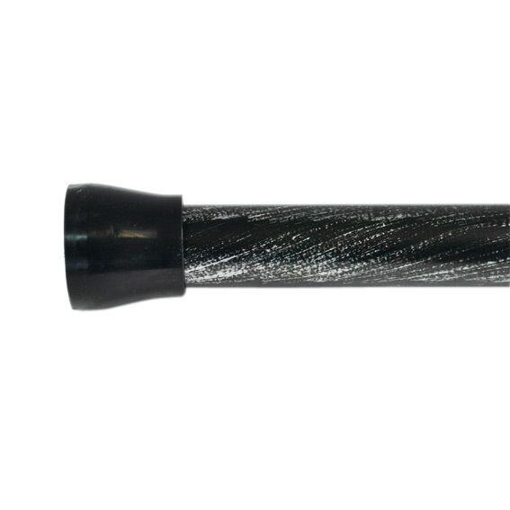 Tringle autobloquante extensible (L110 - L200 cm / D22 mm) Rond Noir