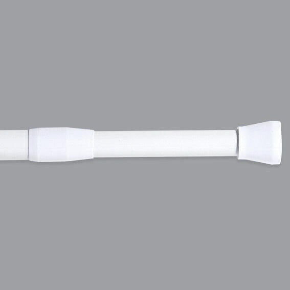 Barre de rideau de douche autobloquante (de 110 à 200 cm) Blanc