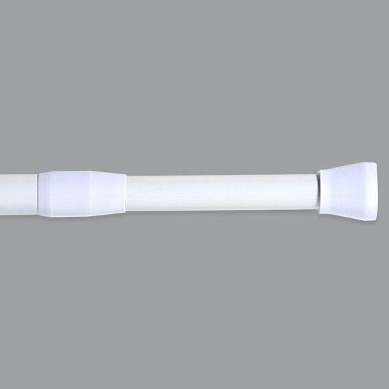 Barre de rideau de douche autobloquante (de 135 à 250 cm) Blanc
