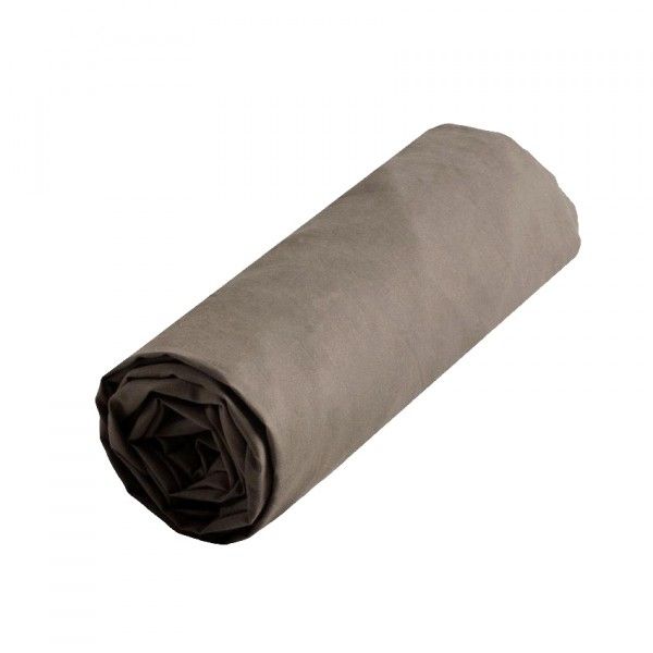 Drap housse coton (160 cm) Confort Taupe