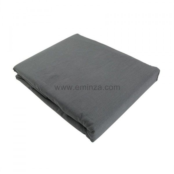 Drap plat coton (240 cm) Confort Gris anthracite