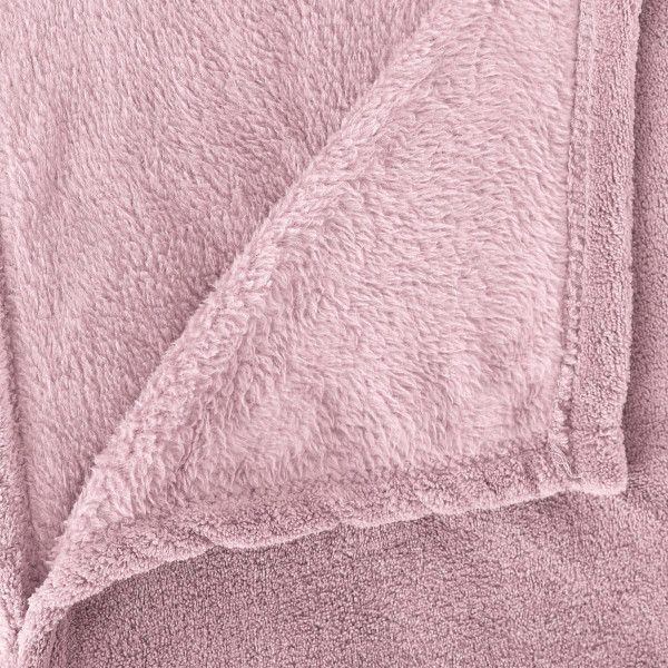 Kruik Uil Gebeurt Fleece Plaid (150 cm) Tendresse Roze - Textieldecoratie - Eminza