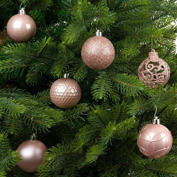 despensa Gaviota Lo dudo Lote de 37 bolas de Navidad (D60 mm) Alpine Mix Rosa palo - Bola y  decoración para árbol - Eminza