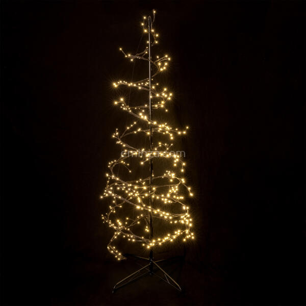 zondaar was spelen Verlichte spiraal kerstboom Spiralis Zwart H150 cm warmwit - Kunstkerstbomen  en kunstbomen - Eminza