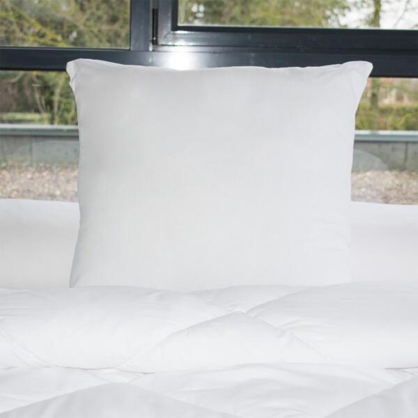 Lot de 2 oreillers carrés (60 cm) Lavables à 95 ° Blanc