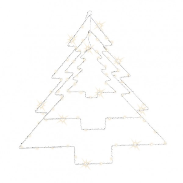 Albero Di Natale 3d.Albero Di Natale Luminoso 3d Bianco Caldo 75 Micro Led Decorazione Luminosa Eminza