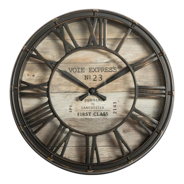 Horloge Vintage (D21 cm) Marron