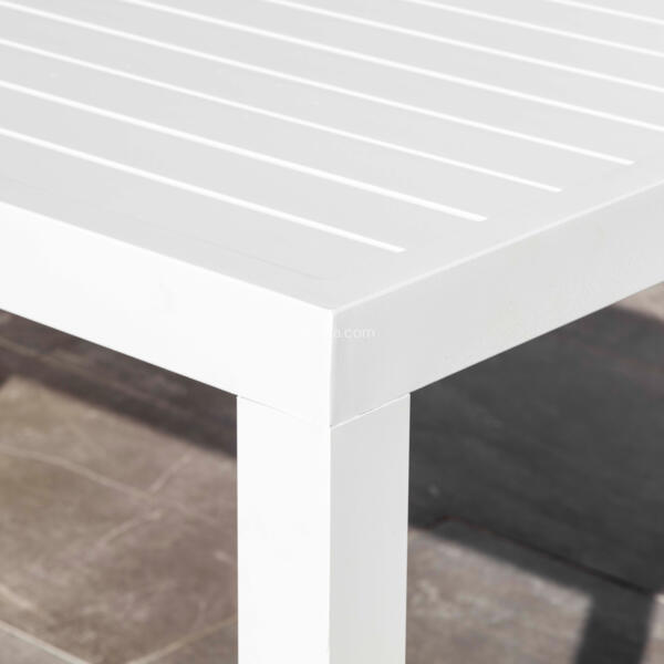 Naar behoren Prooi knijpen Tuintafel hoog model 6 personen Aluminium Murano - Wit - Tuinset, tafel en  stoelen - Eminza