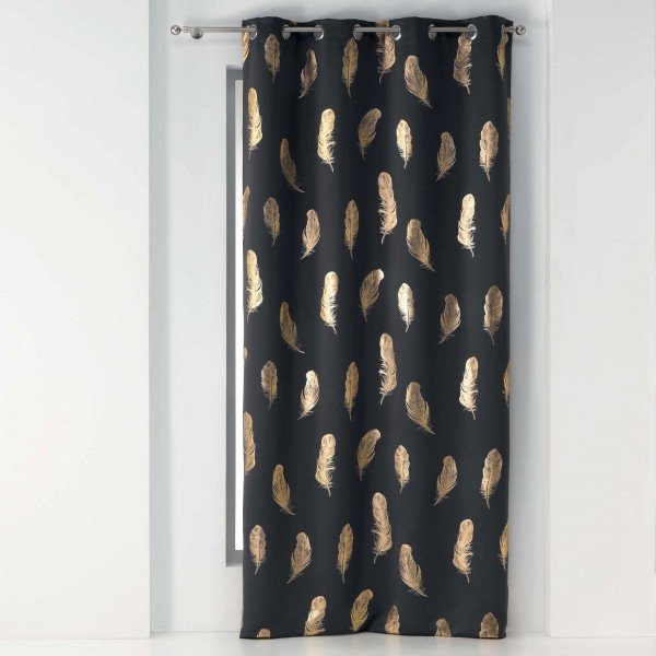 Rideau occultant (135 x 240 cm) Swany Gold Gris anthracite