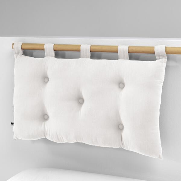 Cabecero en gasa de algodón (80 cm) Blanco Chantilly