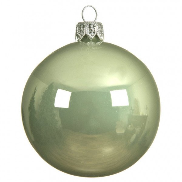 Lot de 4 boules de Noël (D100 mm) Arctique Vert sauge
