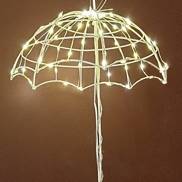 Parapluie  lumineux blanc chaud 72 LED