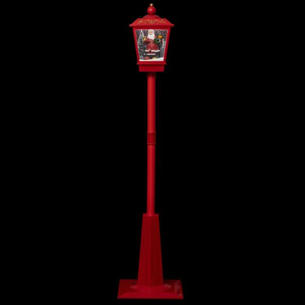 Lampadaire illuminé Lanterne rouge/blanc chaud