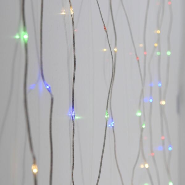 Rideau lumineux H1,90 m Multicolore 400 Micro LED