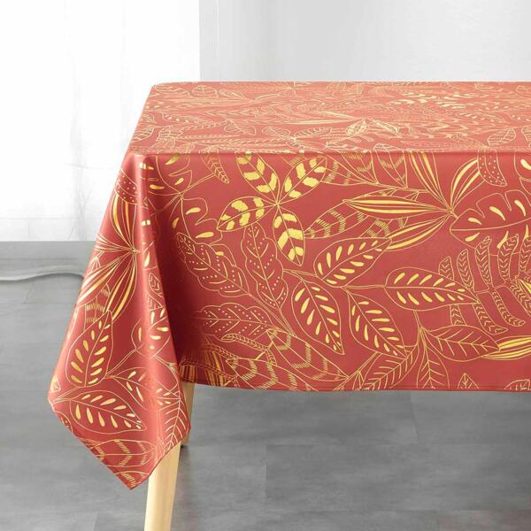 images/product/600/118/8/118888/nappe-rectangle-150-x-300-cm-polyester-imprime-metallise-belflor-terracotta-or_118888_1656675034