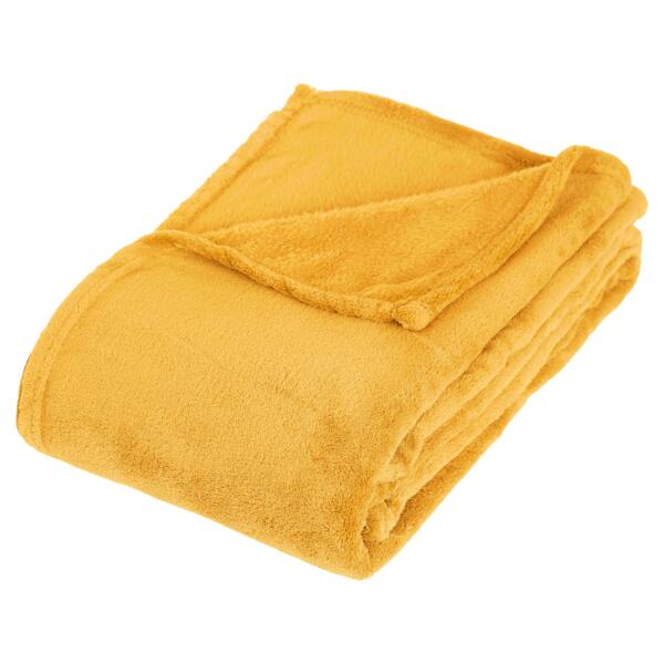 Manta suave (180 cm) Tendresse Amarillo ocre