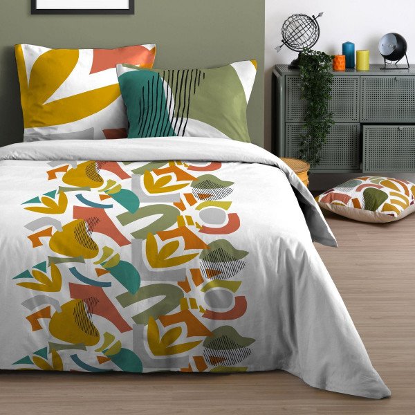 Funda Nórdica y dos fundas para almohada en algodón (240 cm) Varisco Multicolor