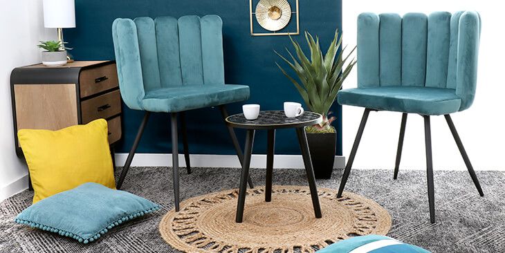 salone stile art d�c� blu petrolio