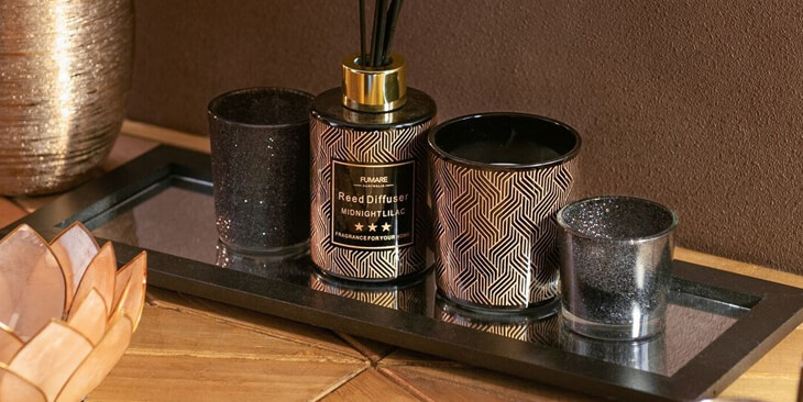 diffuseur de parfum et plateau d�co