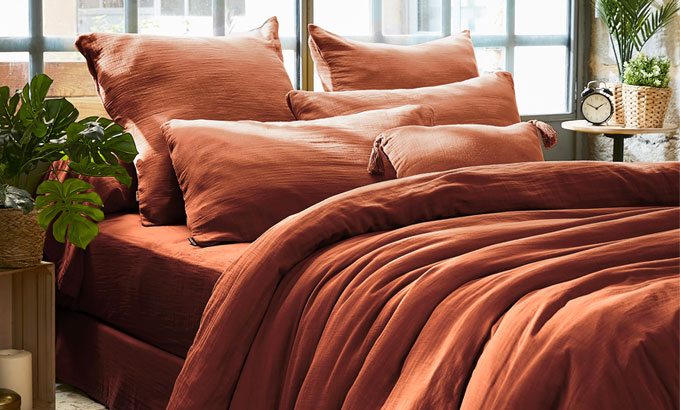 chambre couleurs terracotta