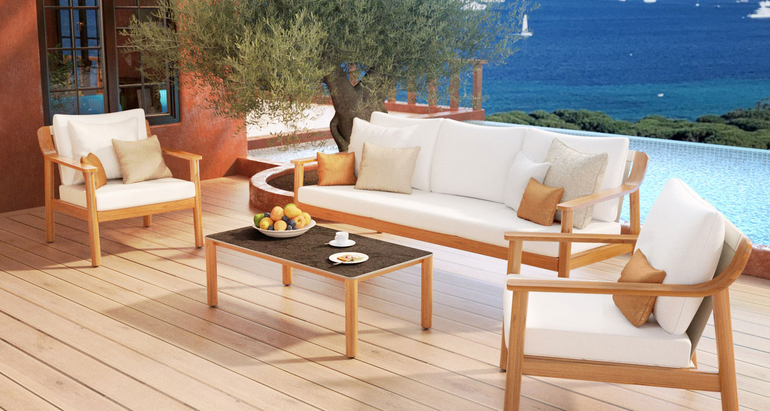 Decoratie voor groot balkon