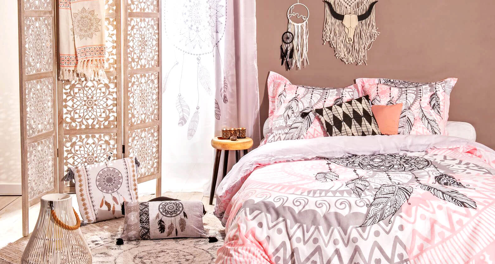 Dormitorio a la moda espritu bohemio