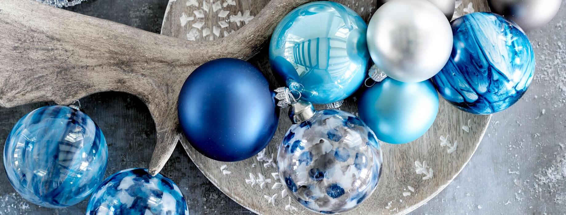 Blauwe Kerstballen