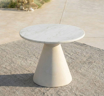 Tisch aus Keramik und Aluminium