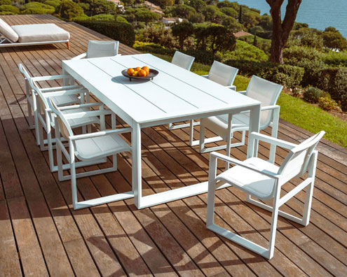 Aluminium loungeset grijs - Elba