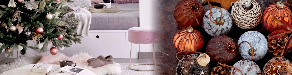 Décoration de Noël - Guirlande lumineuse, Boule de Noël, Sapin - Eminza