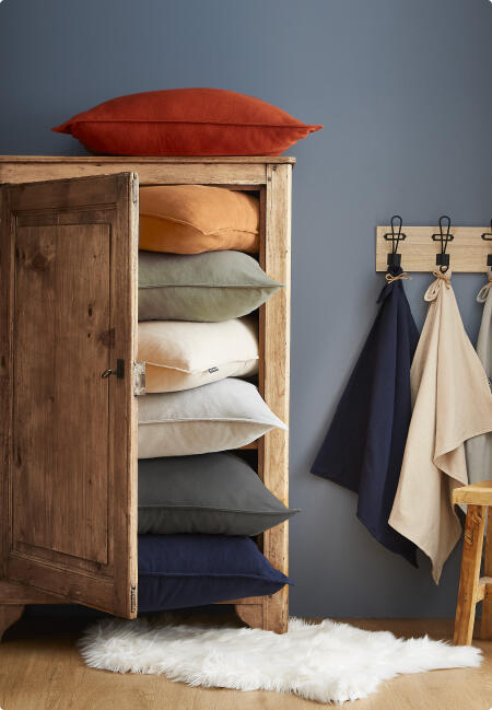 Coussin en flanelle de coton