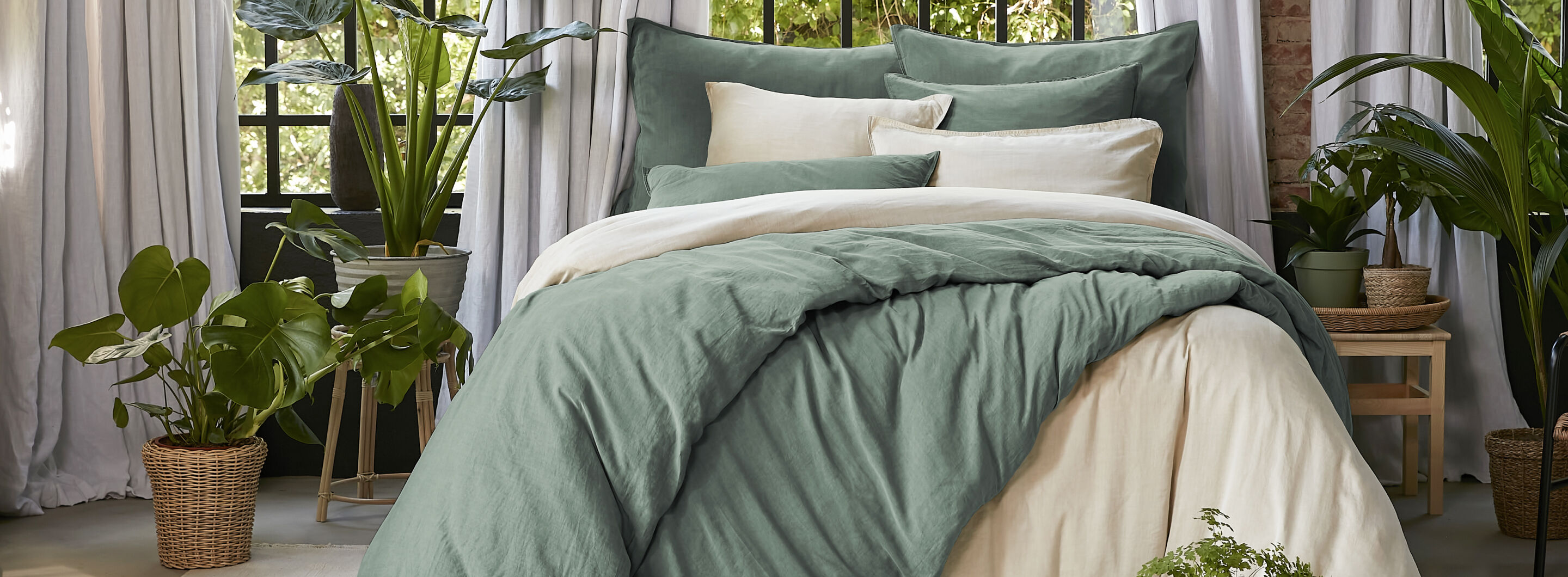 Bettbezug aus Lyocell Tencel Rosmaringrün