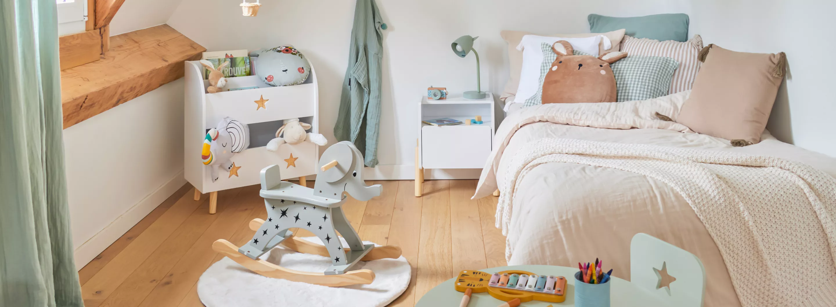 chambre enfant couleur vert eucalyptus