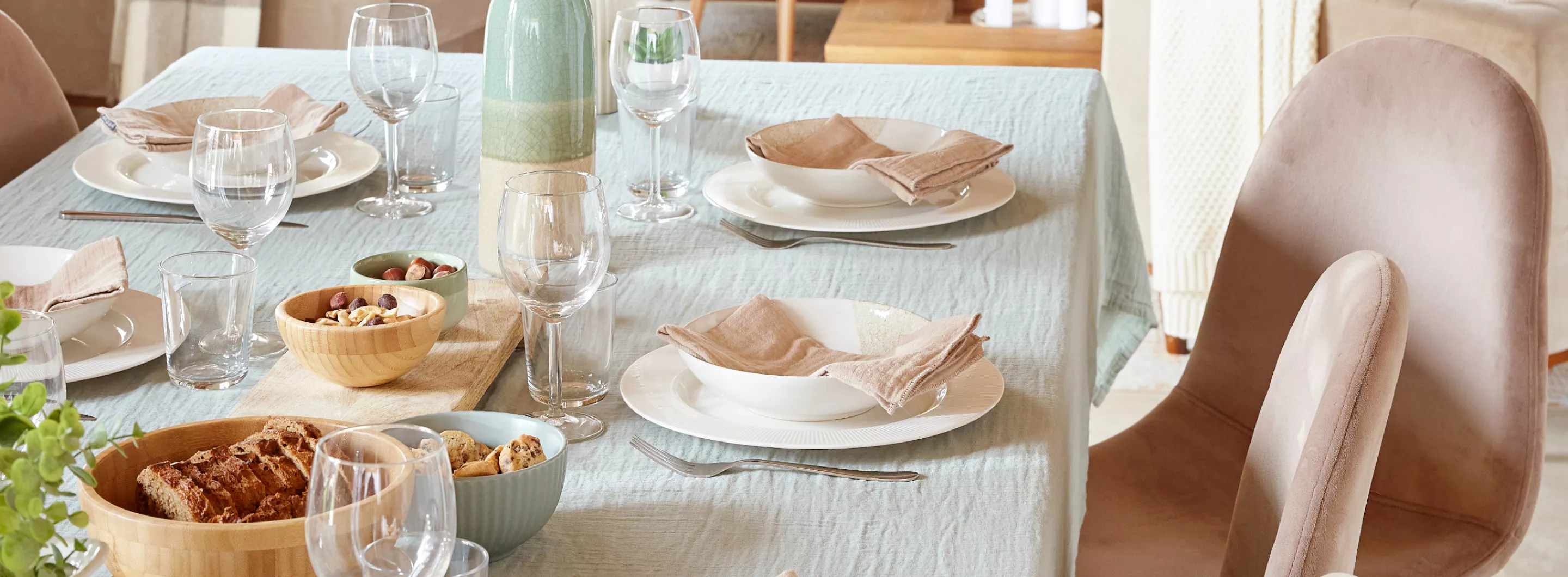 grøn bomuldsgaze-dug