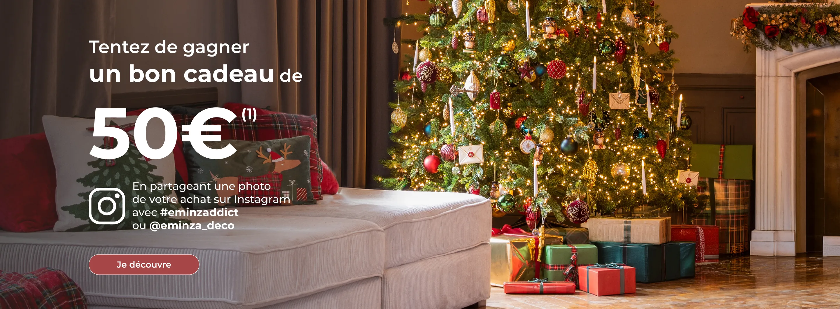 salon déco de noël traditionnelle