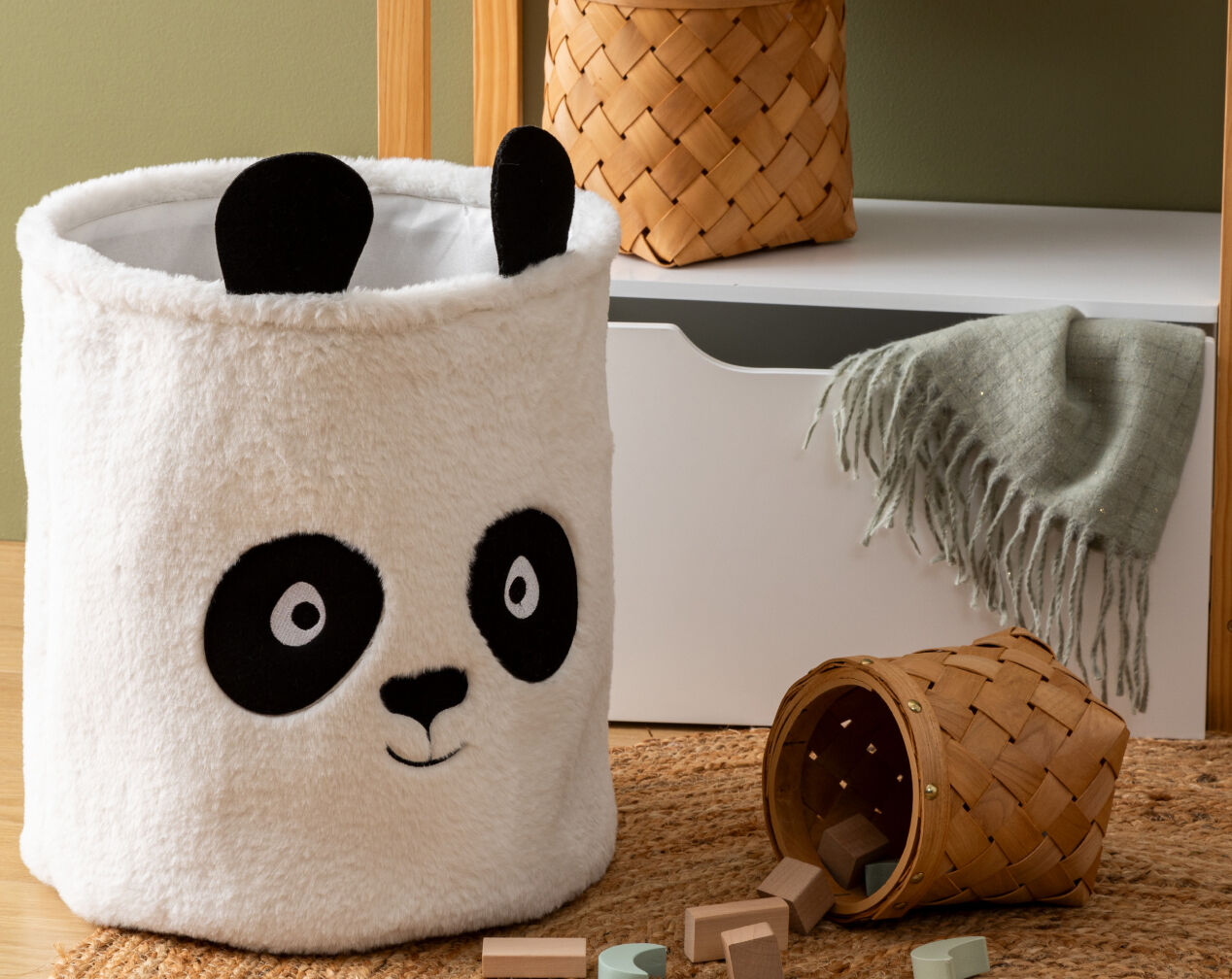 panier de rangement enfant motif panda