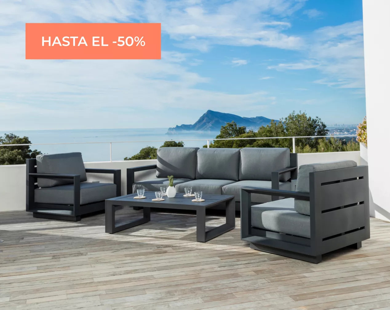 Conjunto de jardín aluminio