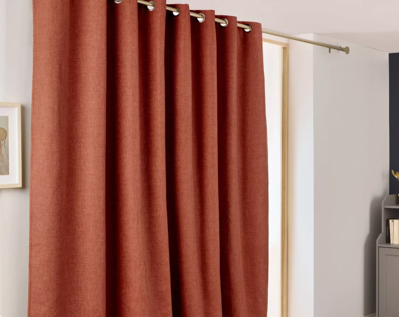 thermisch gordijn terracotta