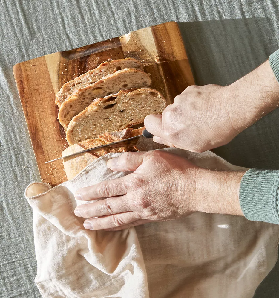 nappe et serviette en gaze de coton