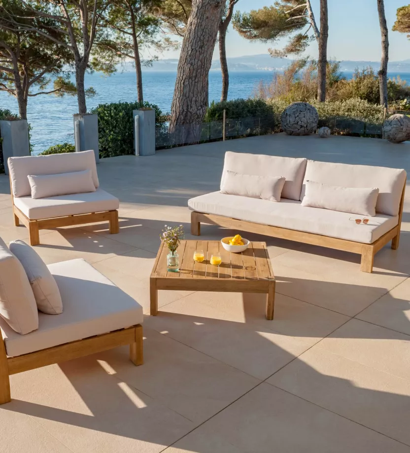 salon de jardin 4 places en bois