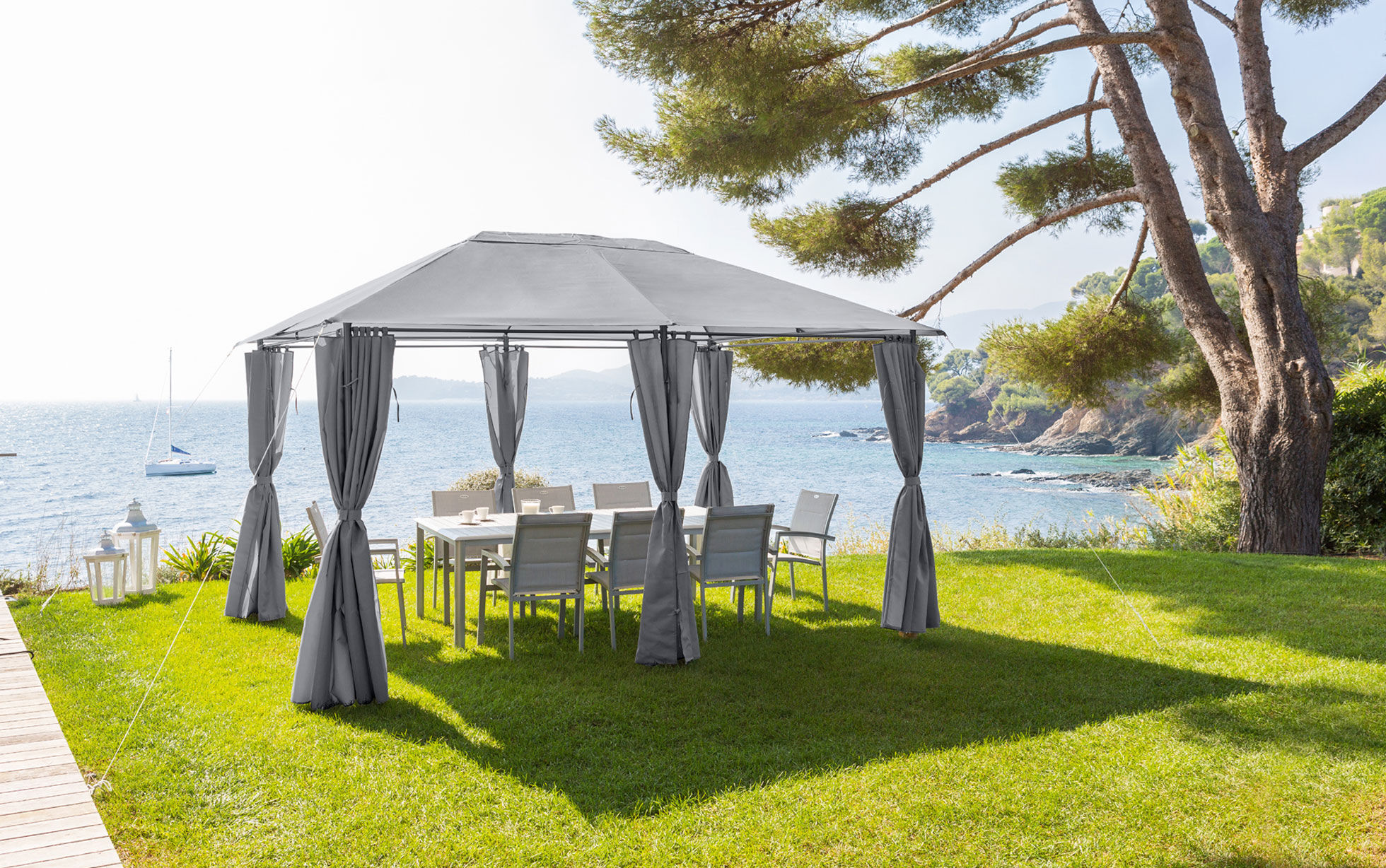 Gazebo con telo