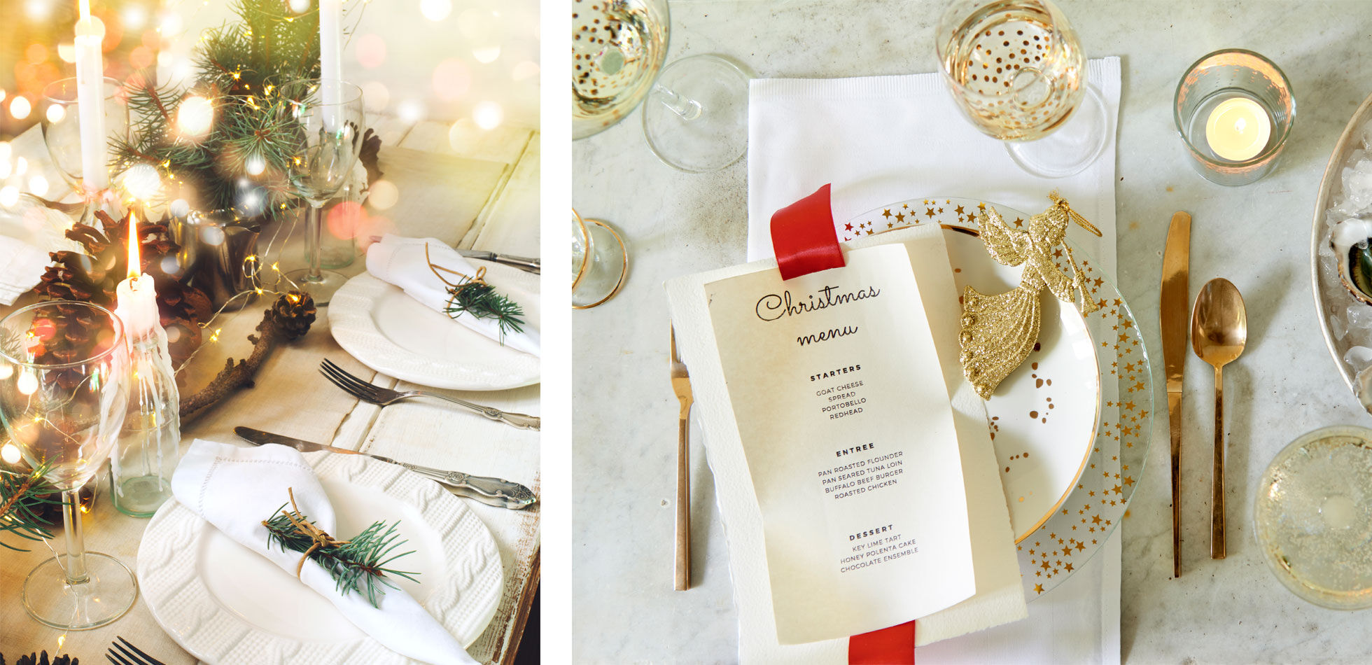 idées déco de table de noel pas cher