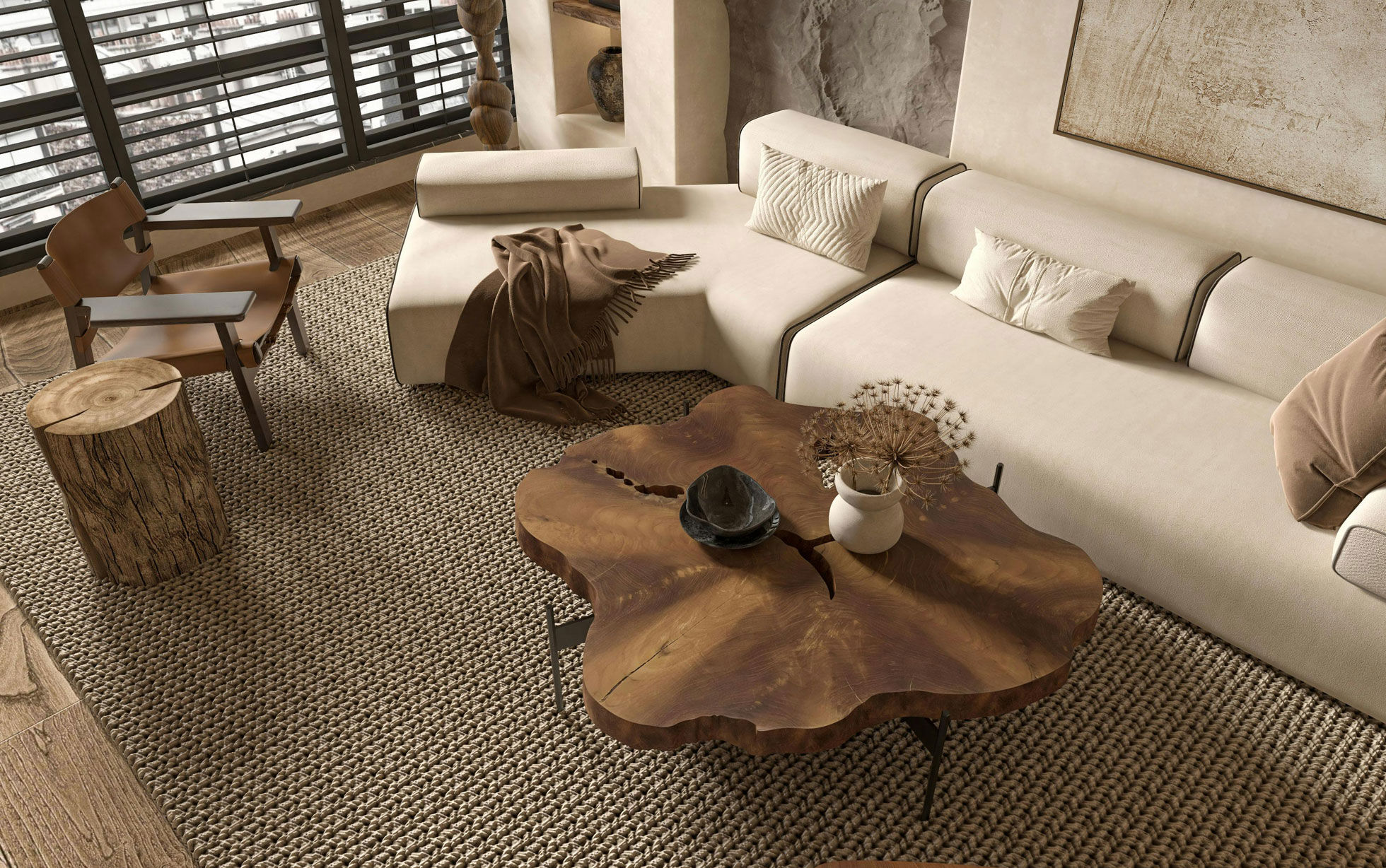 salotto in stile country chic