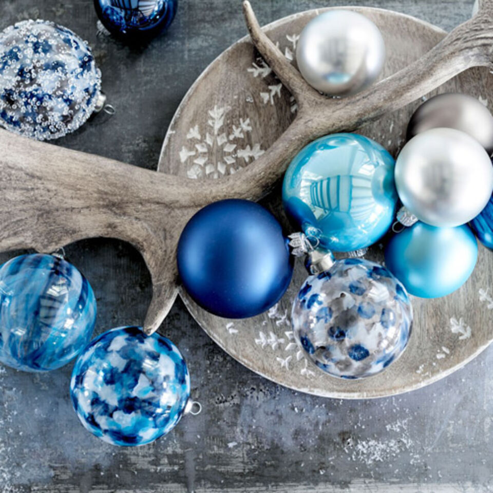 palline di Ntale blu stile scandinavo