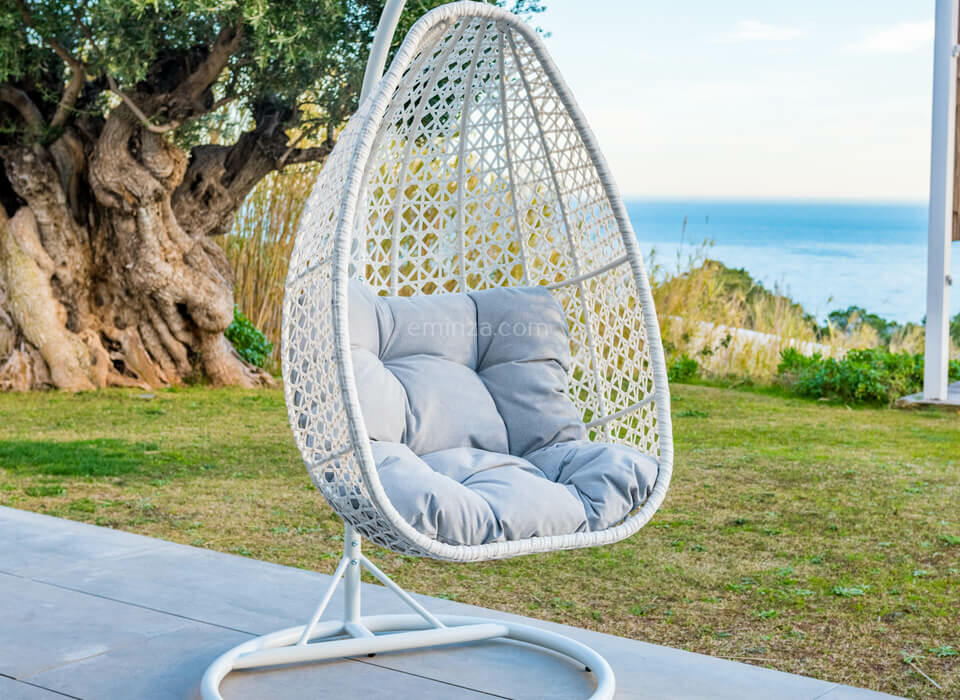 silla colgante con base