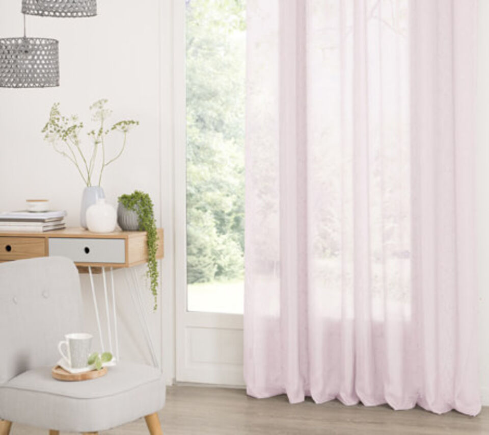 tenda trasparente rosa