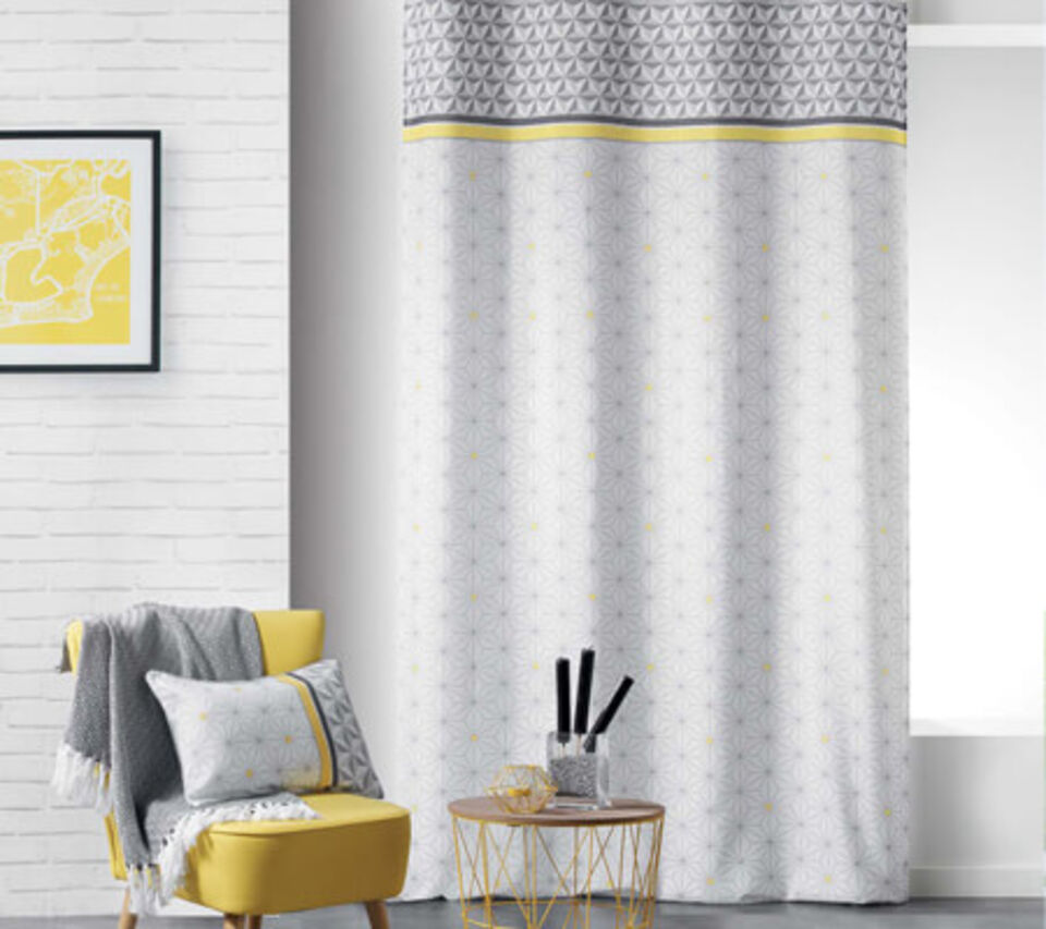 tenda trasparente motivi geometrici