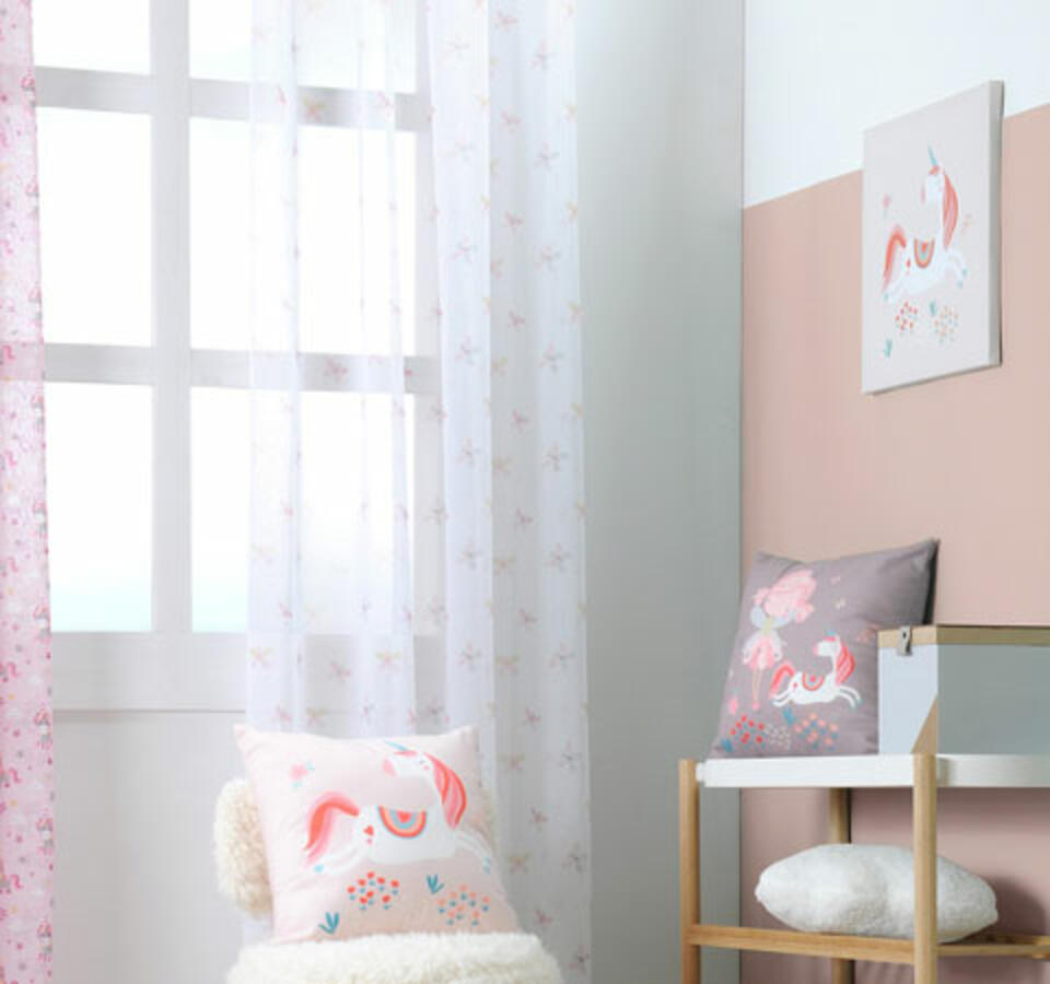 visillo infantil unicornio