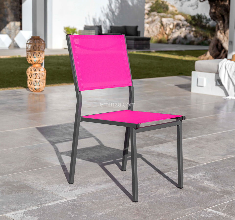 sedia in alluminio e texilene