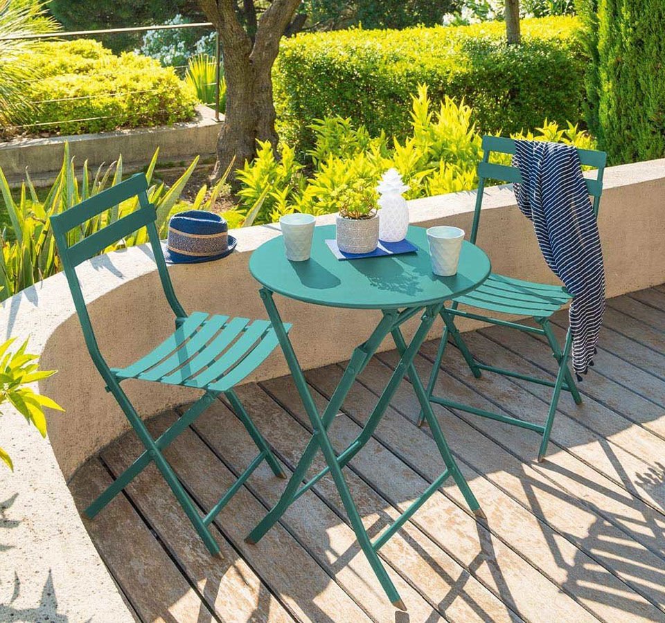 silla de jardín en acero